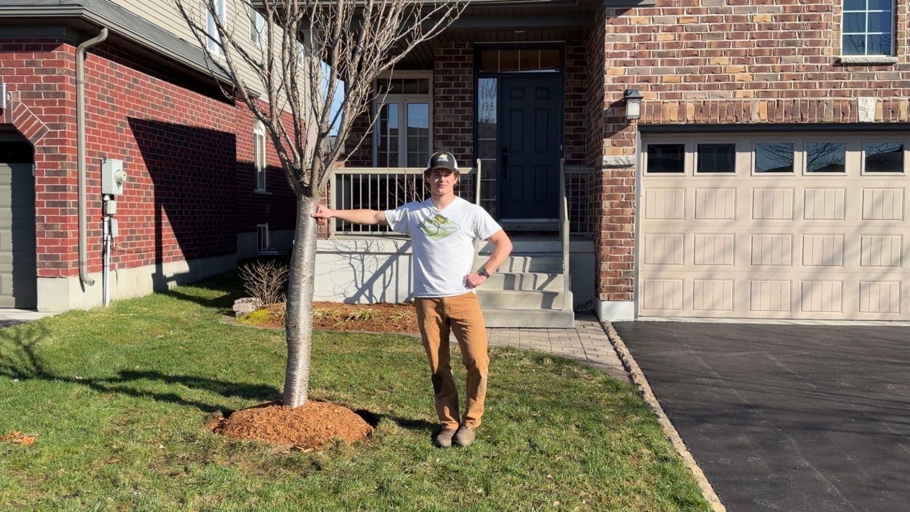 Connor Laskowski on an A Cut Above Yard Services job